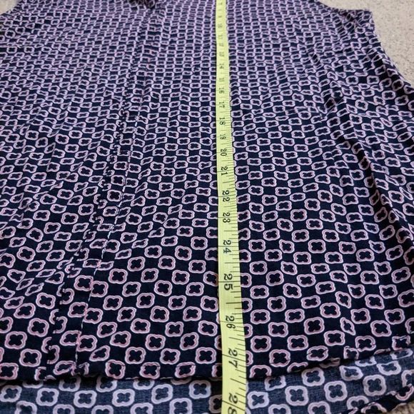 Tank Top Blouse XL Navy blue with Pink Accents 'Original' Brand - Picture 3 of 5